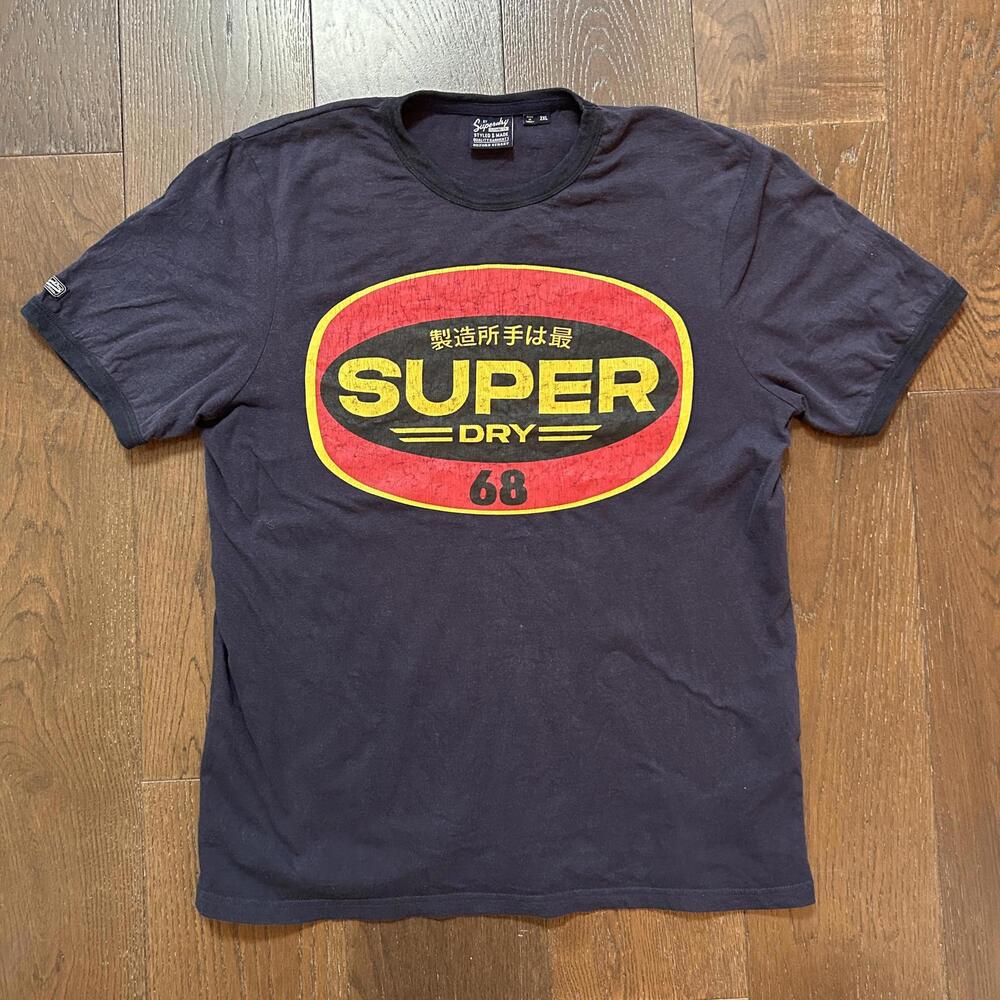 Superdry Workwear Gasoline Logo T-Shirt Men's Size 2XL